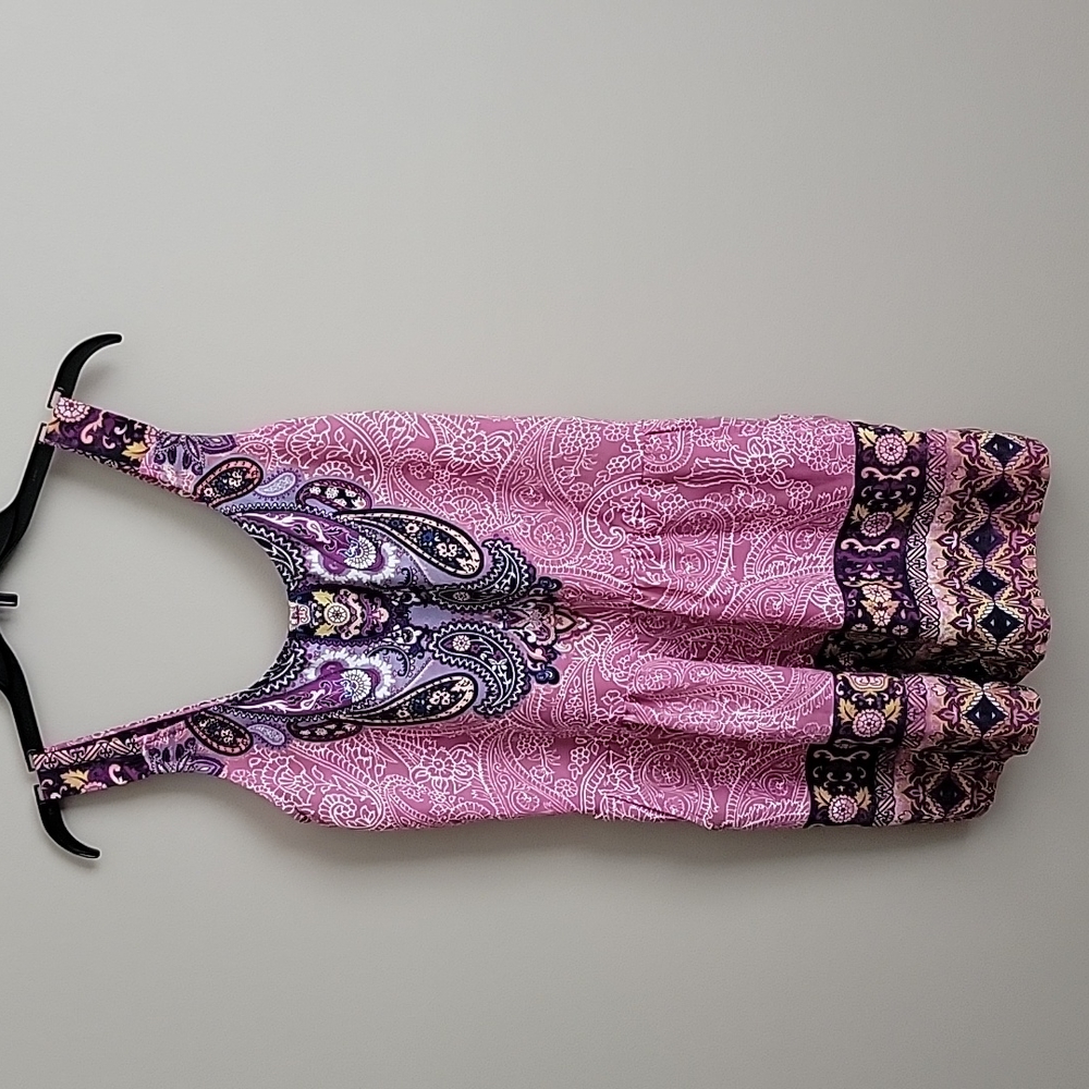 Boho Paisley pink Xhilaration romper, M